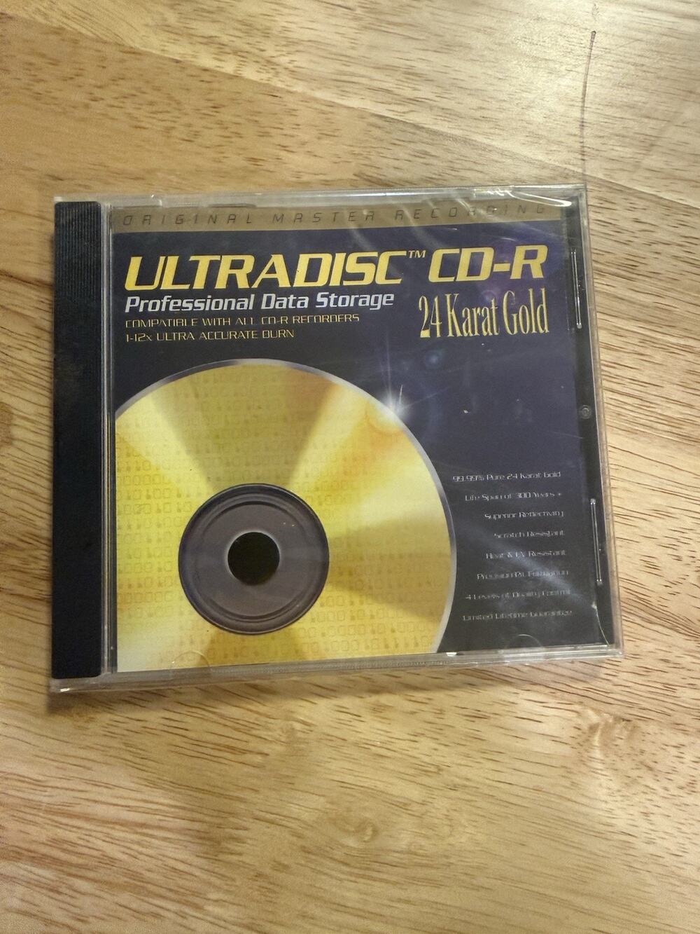 Mobile Fidelity MFSL MOFI Ultradisc CD-R 24 KT Blank Gold Disc
